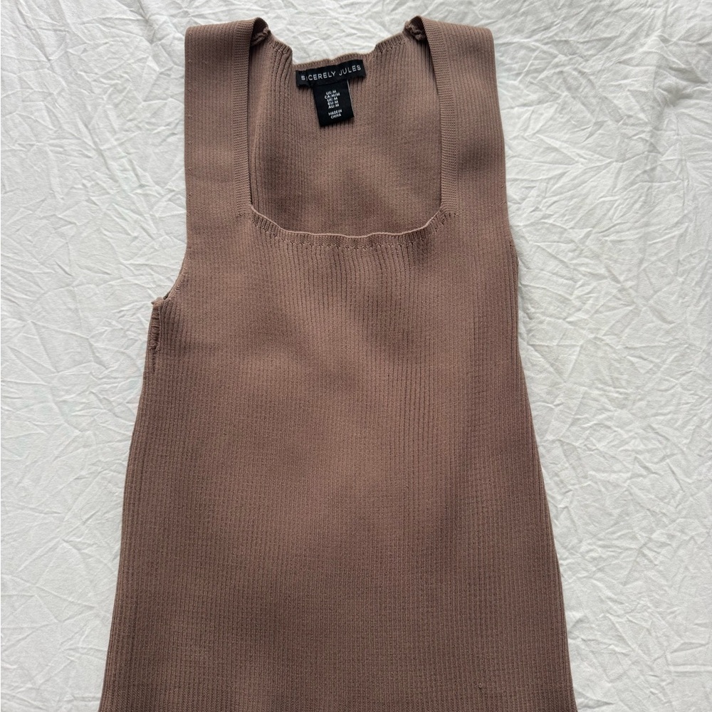 Sincerely Jules Taupe Knit Top